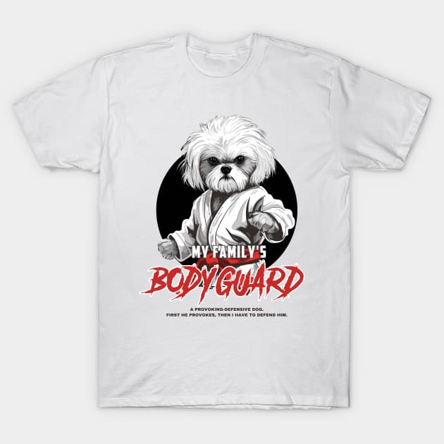 My family's Bodyguard - Maltese Dog Karate Master. Light version T-Shirt by Cute Dogs AI